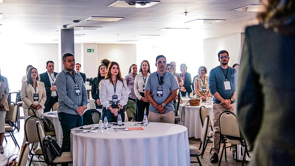 Participantes credenciados na abertura do workshop
