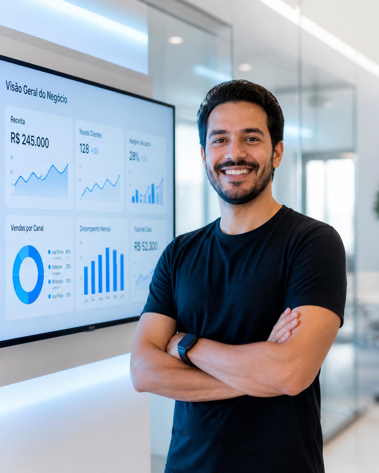 Dono de PME no comando do painel de resultados